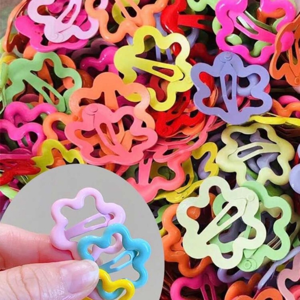 20pcs Cute Colorful Flower Dopamine Hair Clips For Girls, Ideal Gift For Y2k